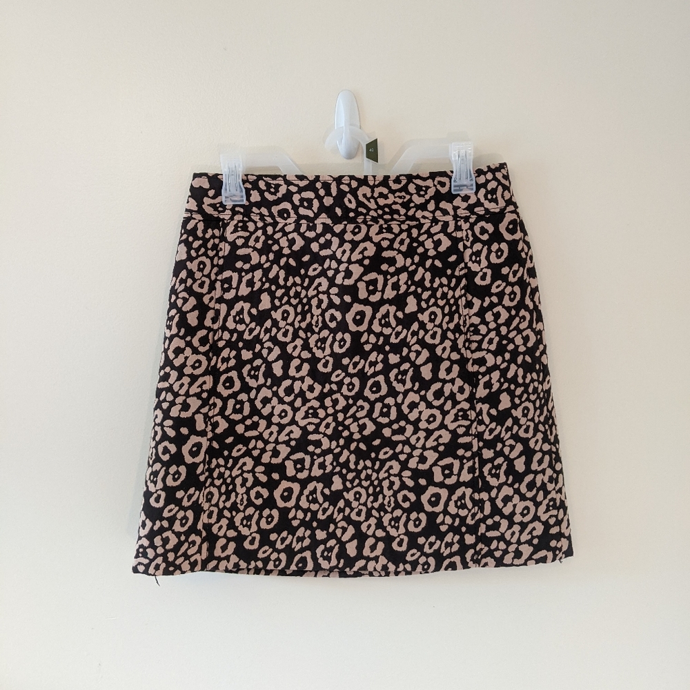 Ann Taylor Loft Cheetah Print Boho Evening Grunge Mini Skirt
